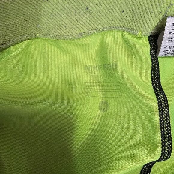 Nike pro spandex shorts medium green black speckles sports gym workout running - Picture 3 of 3